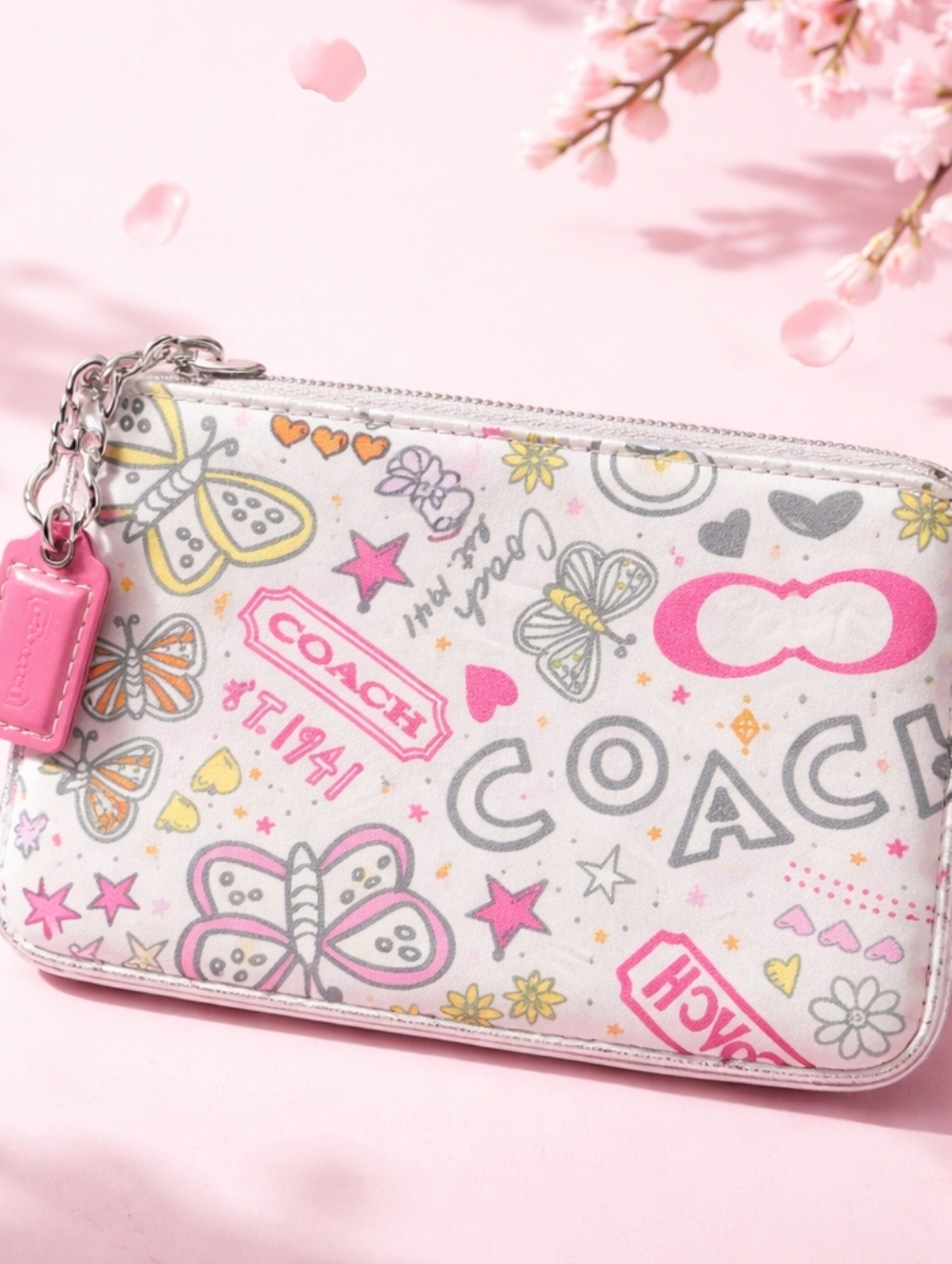 Rare Coach Poppy Wristlet